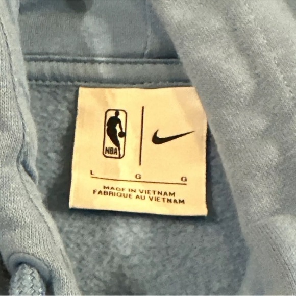 Lakers Nike Women 21/22 Throwback City Edition Cropped Hoodie Sweater Blue Large - Picture 3 of 4